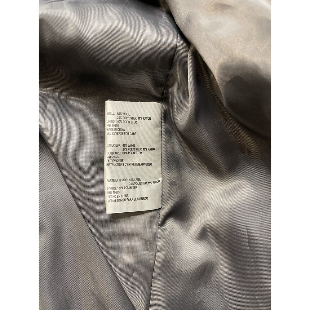 Michael Kors Woman’s Coat Mid Length Wool Hooded Belt Gray Size 12 - Picture 6 of 8